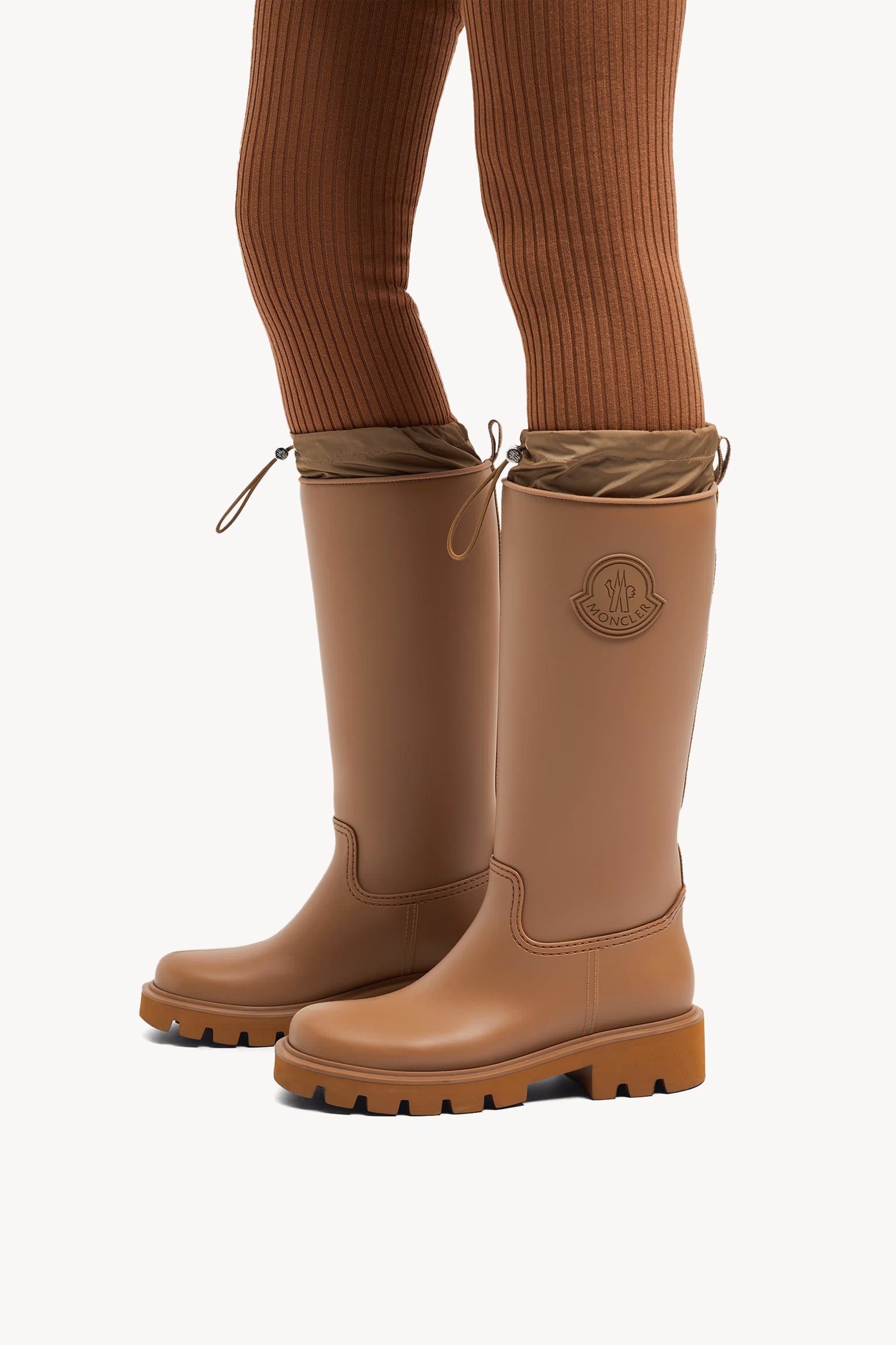 Kickstream High Rain Boots Women Light Brown Moncler 2